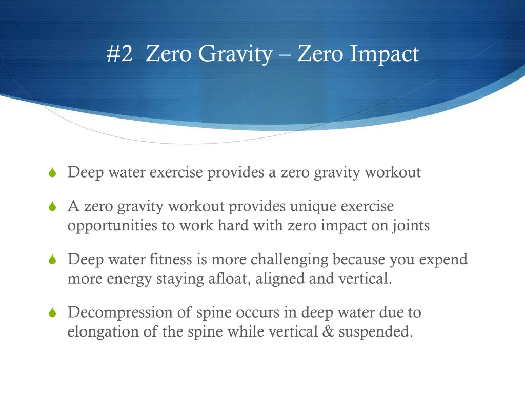 2 zero gravity zero impact