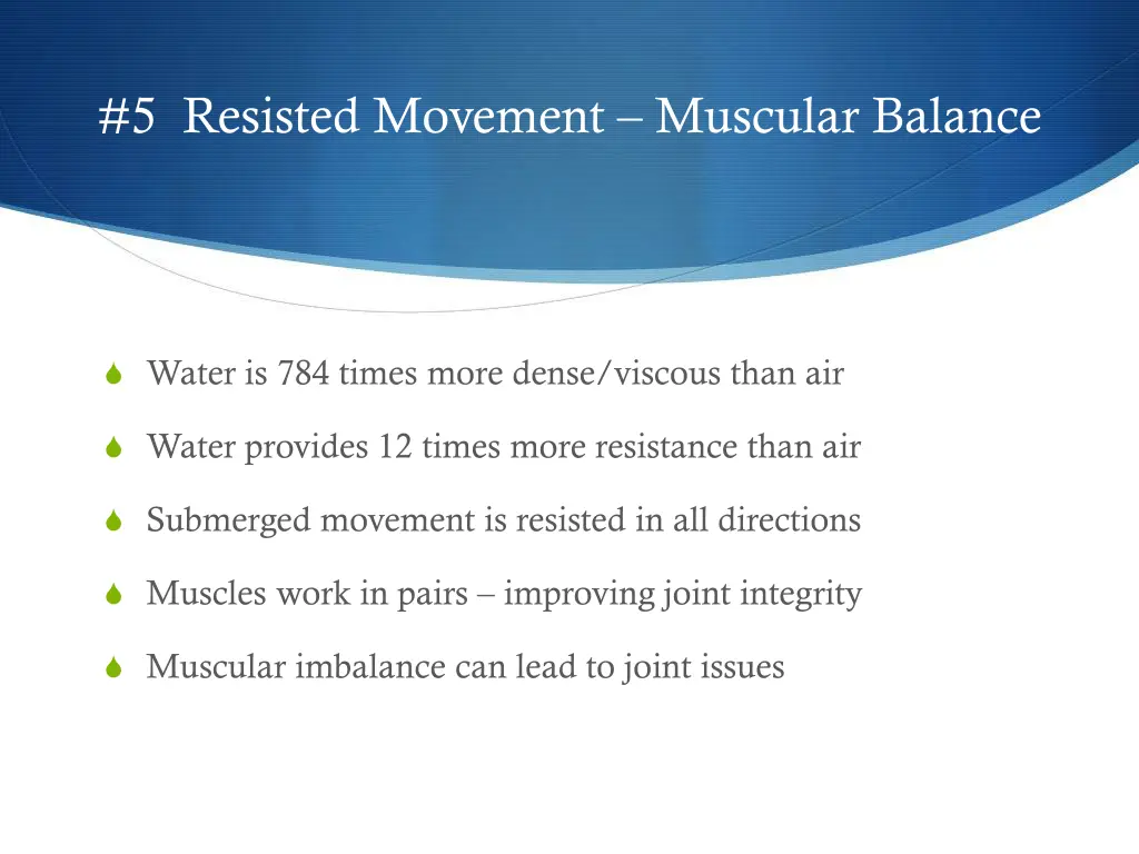 5 resisted movement muscular balance