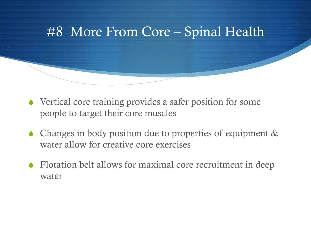 8 more from core spinal health
