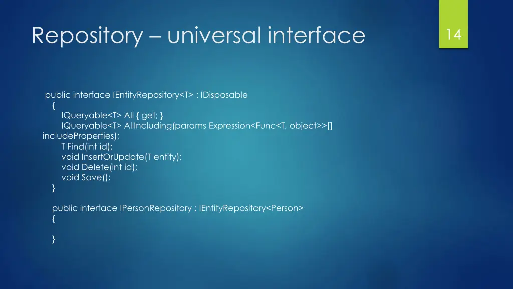 repository universal interface