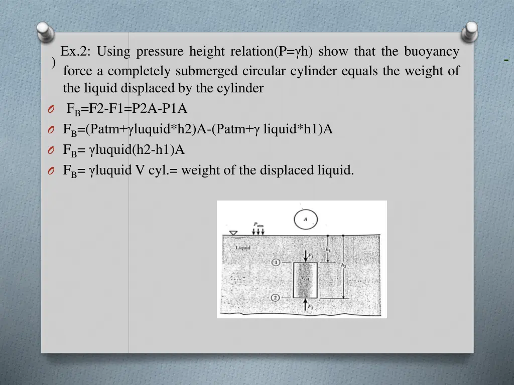 ex 2 using pressure height relation p h show that
