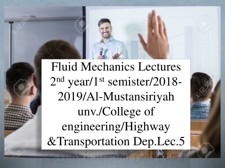 fluid mechanics lectures 2 nd year 1 st semister
