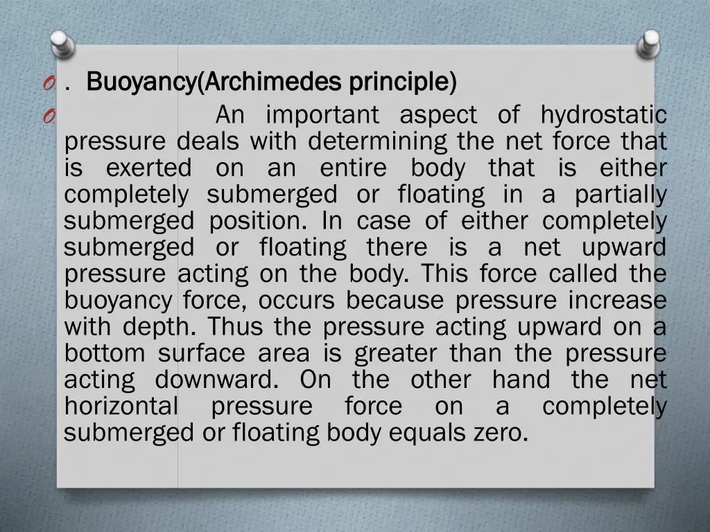 o buoyancy archimedes buoyancy archimedes