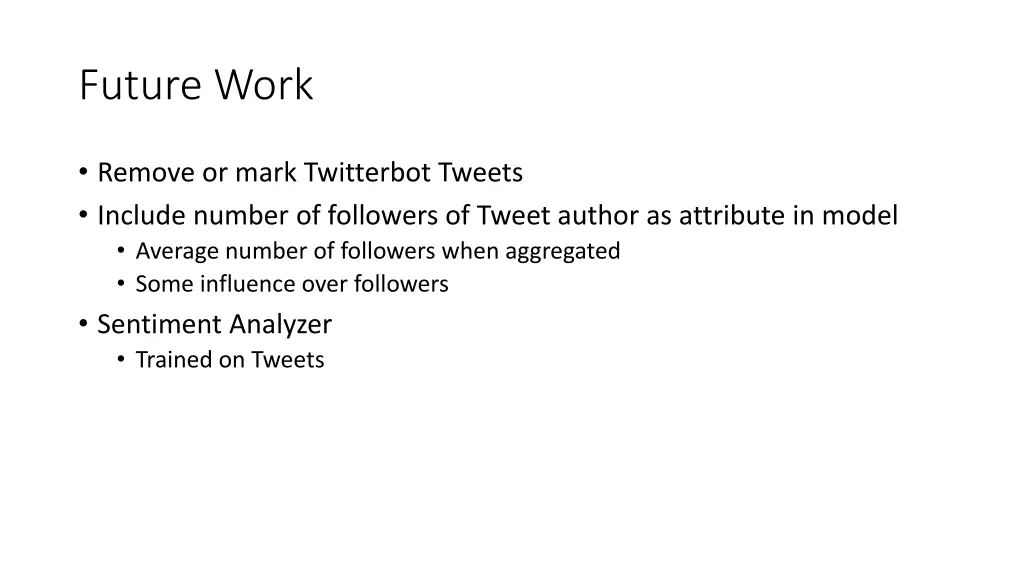 future work