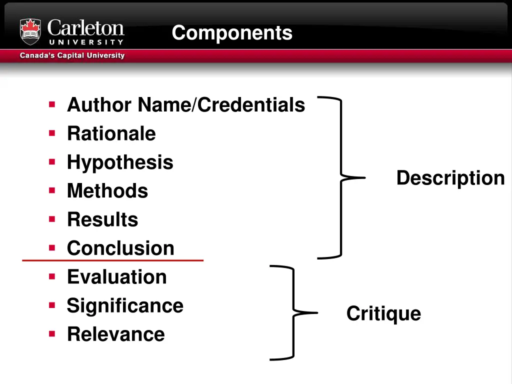 components 1