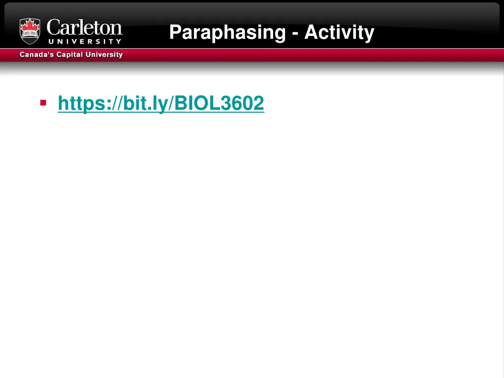 paraphasing activity 1