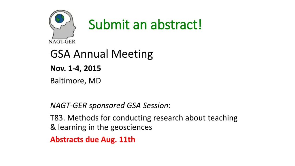 submit an abstract submit an abstract