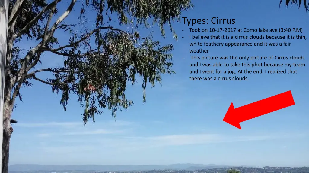 types cirrus took on 10 17 2017 at como lake