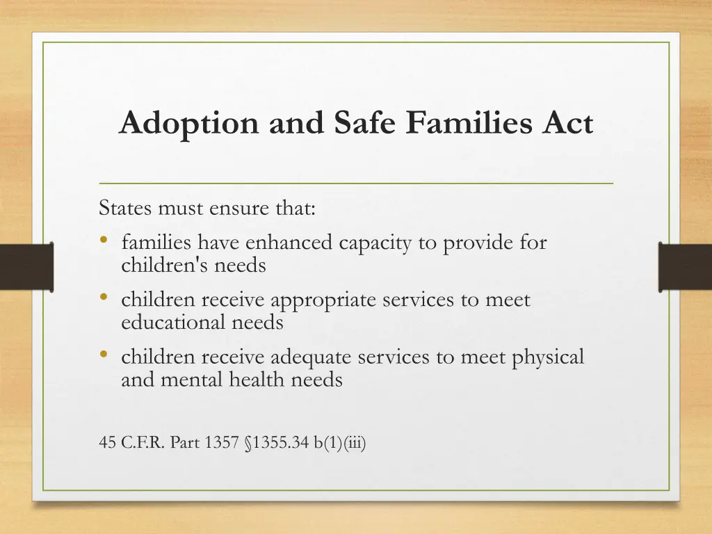 adoption and safe families act