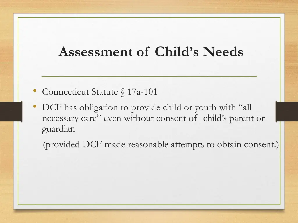 assessment of child s needs