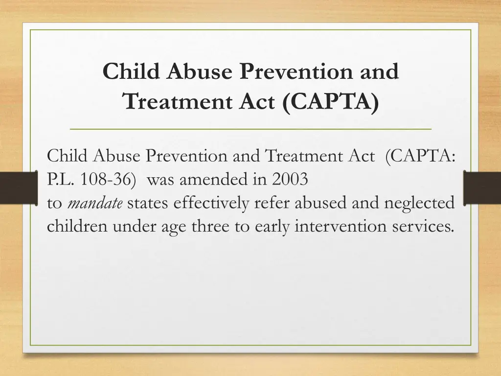 child abuse prevention and treatment act capta