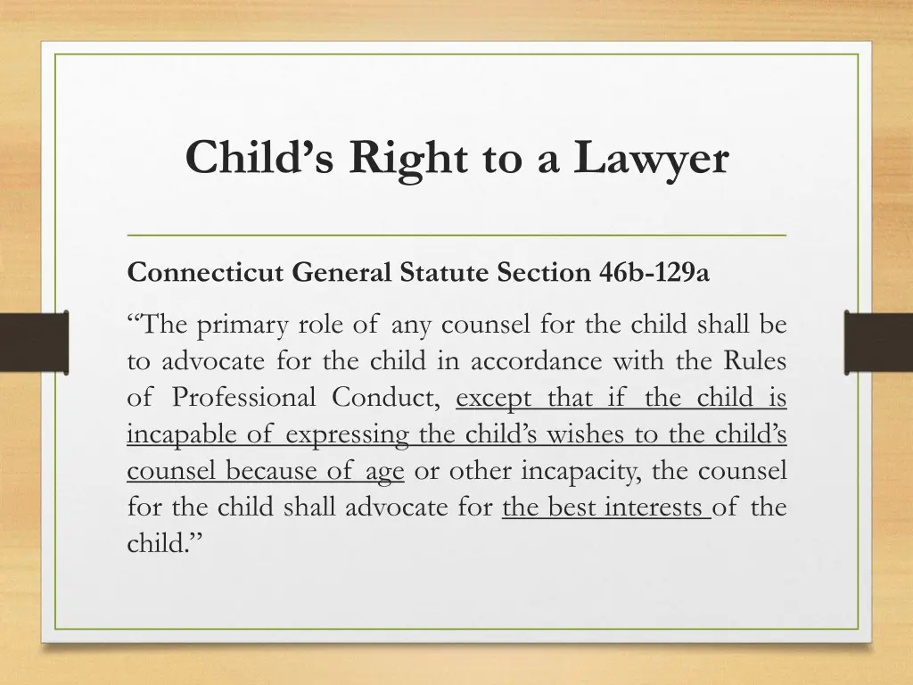child s right to a lawyer 1
