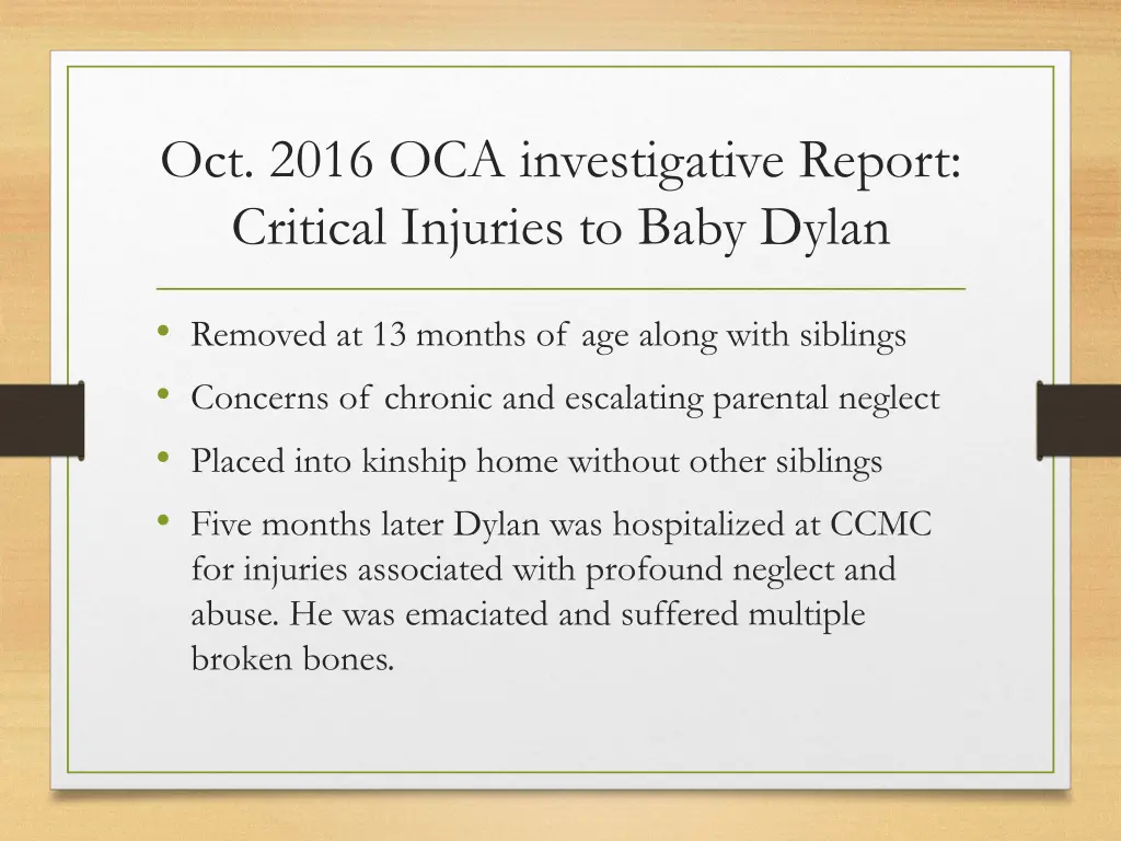 oct 2016 oca investigative report critical