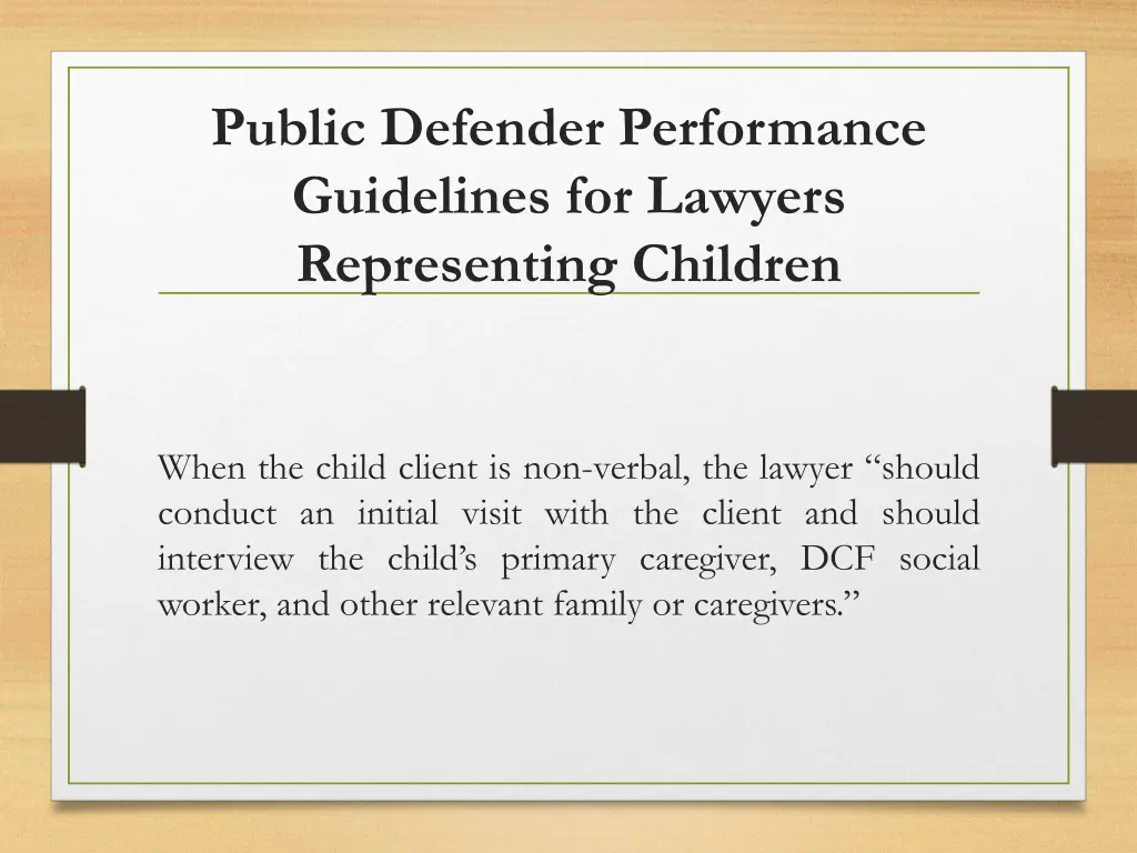 public defender performance guidelines 1