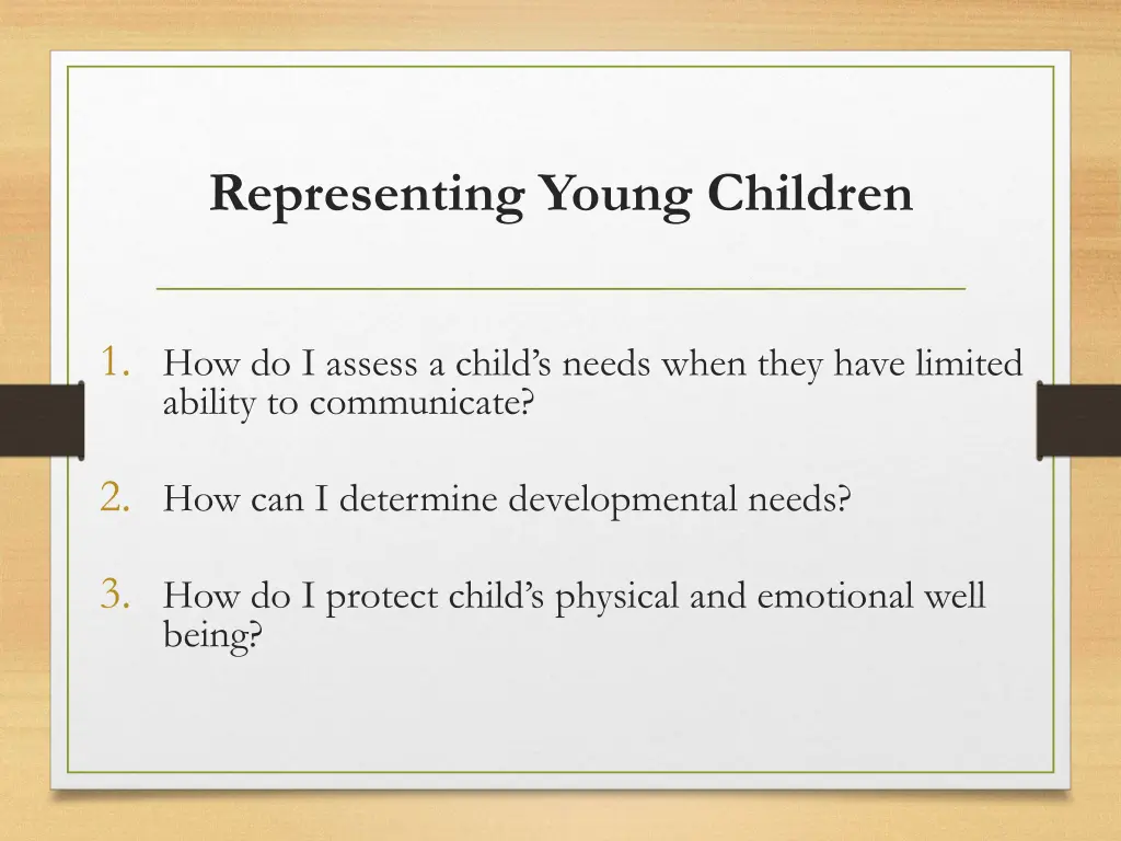 representing young children 1