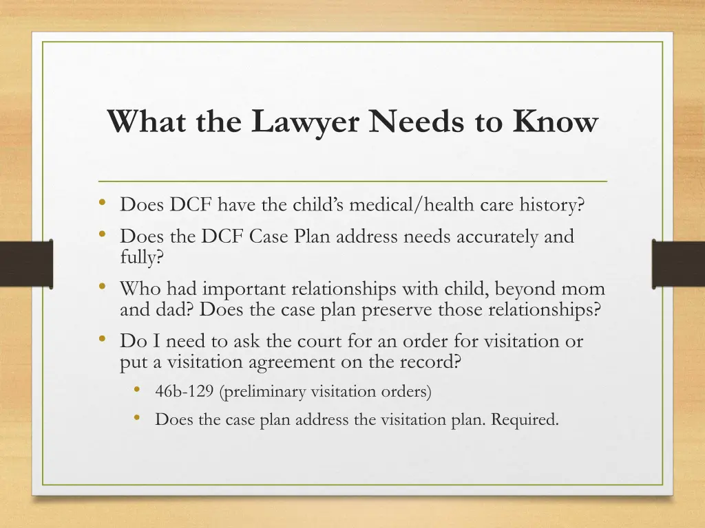what the lawyer needs to know 2