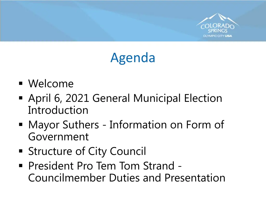 agenda