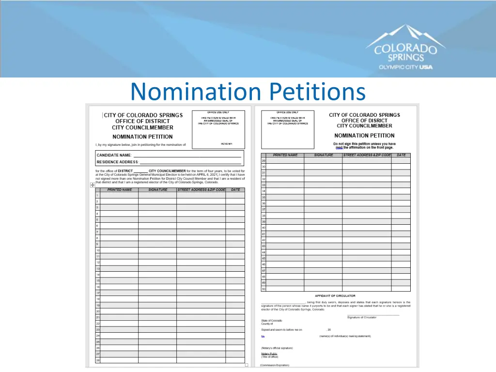 nomination petitions 1
