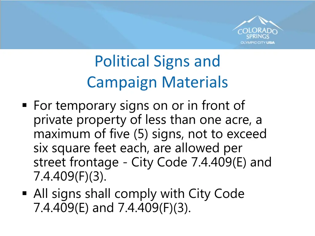 political signs and campaign materials 1