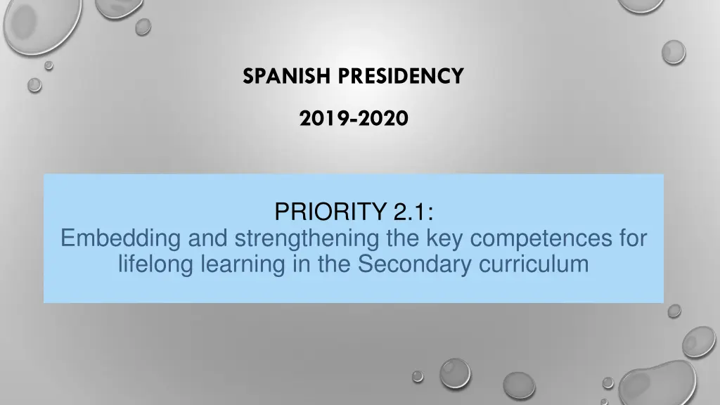 spanish presidency
