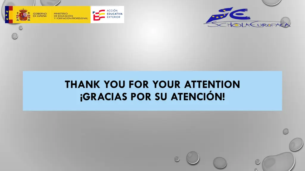 thank you for your attention gracias