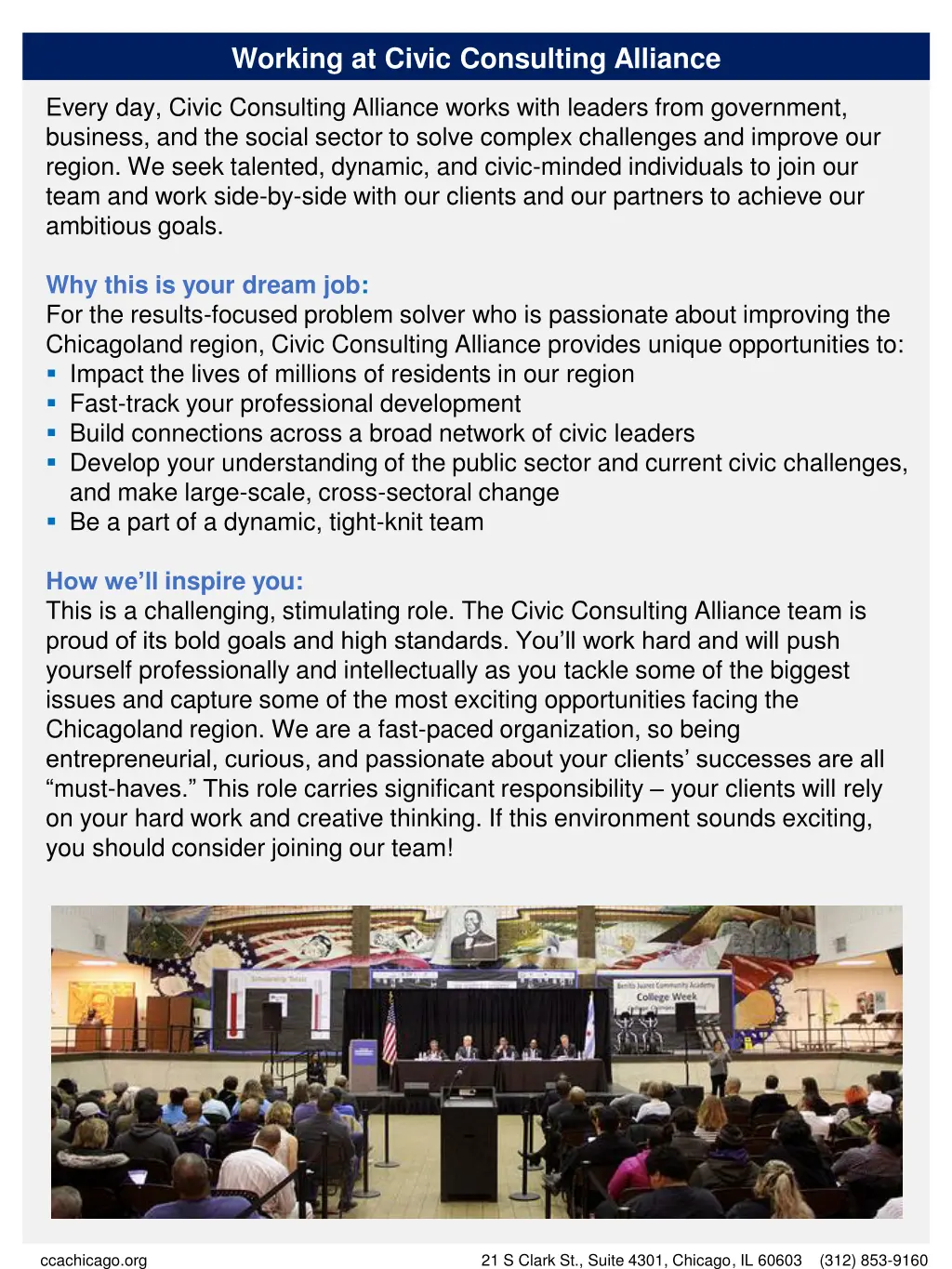working at civic consulting alliance