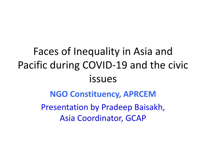 faces of inequality in asia and pacific during