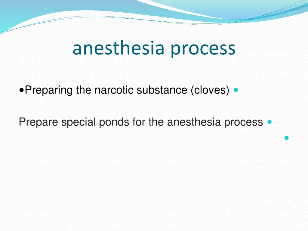 anesthesia process