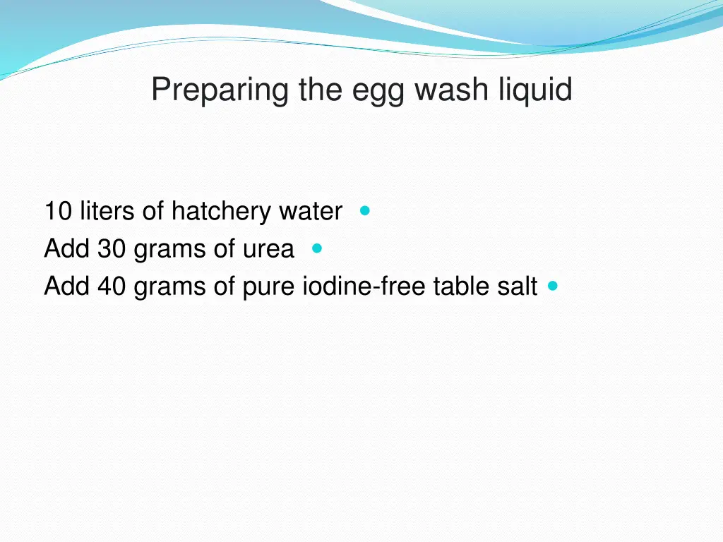 preparing the egg wash liquid