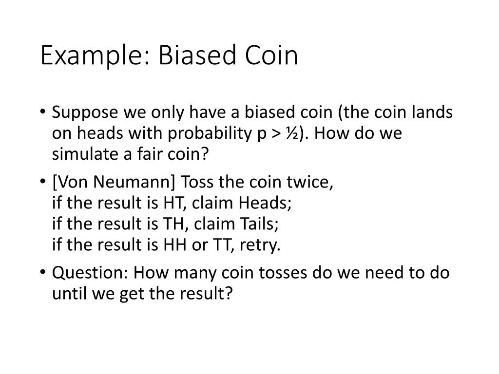 example biased coin