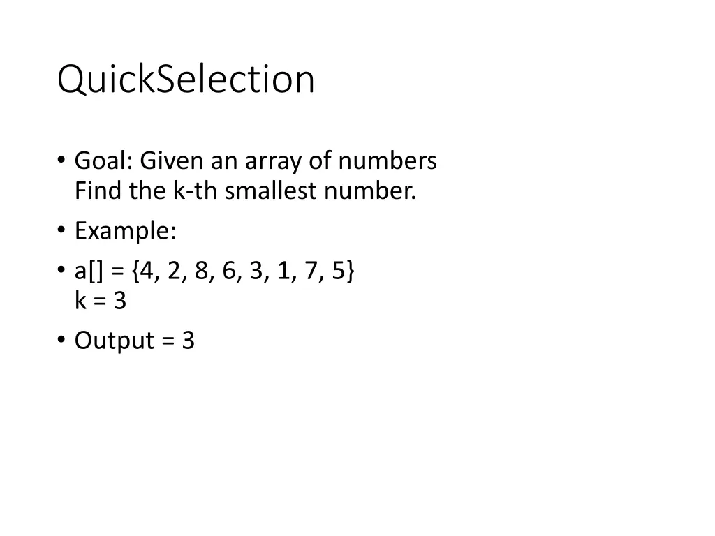 quickselection