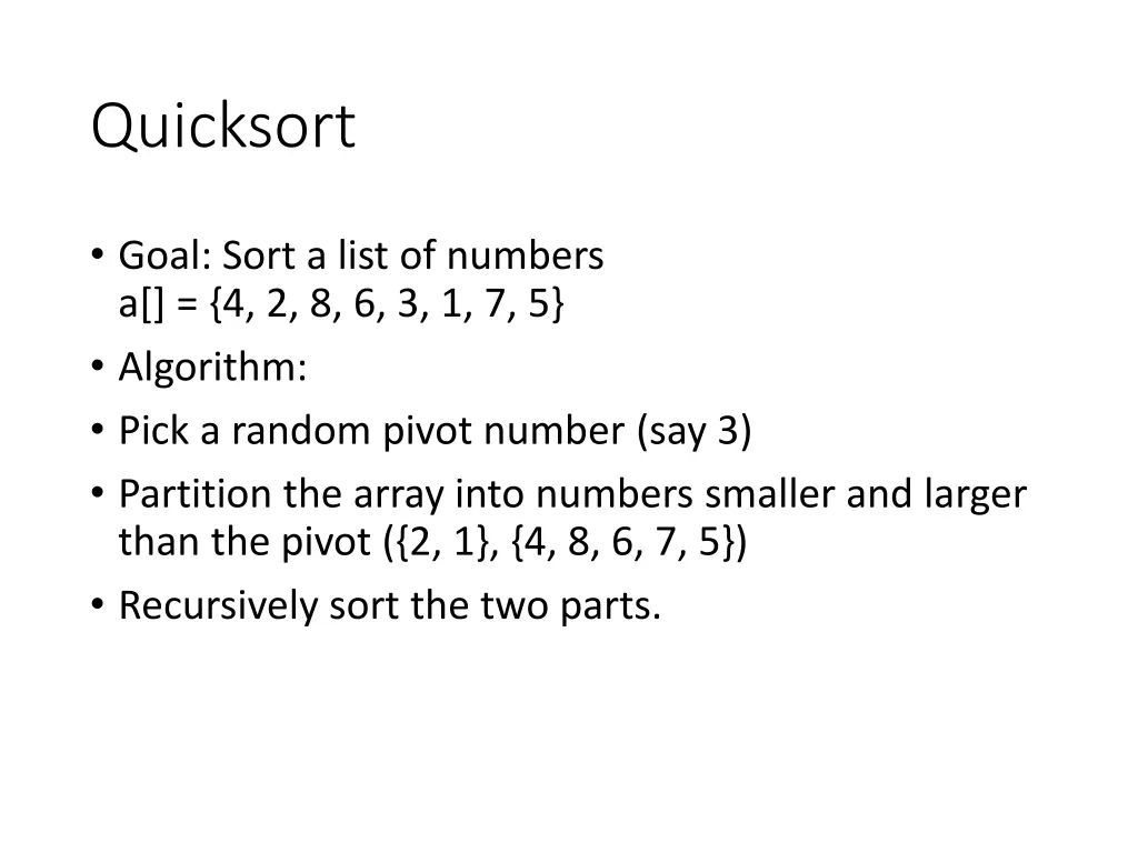 quicksort
