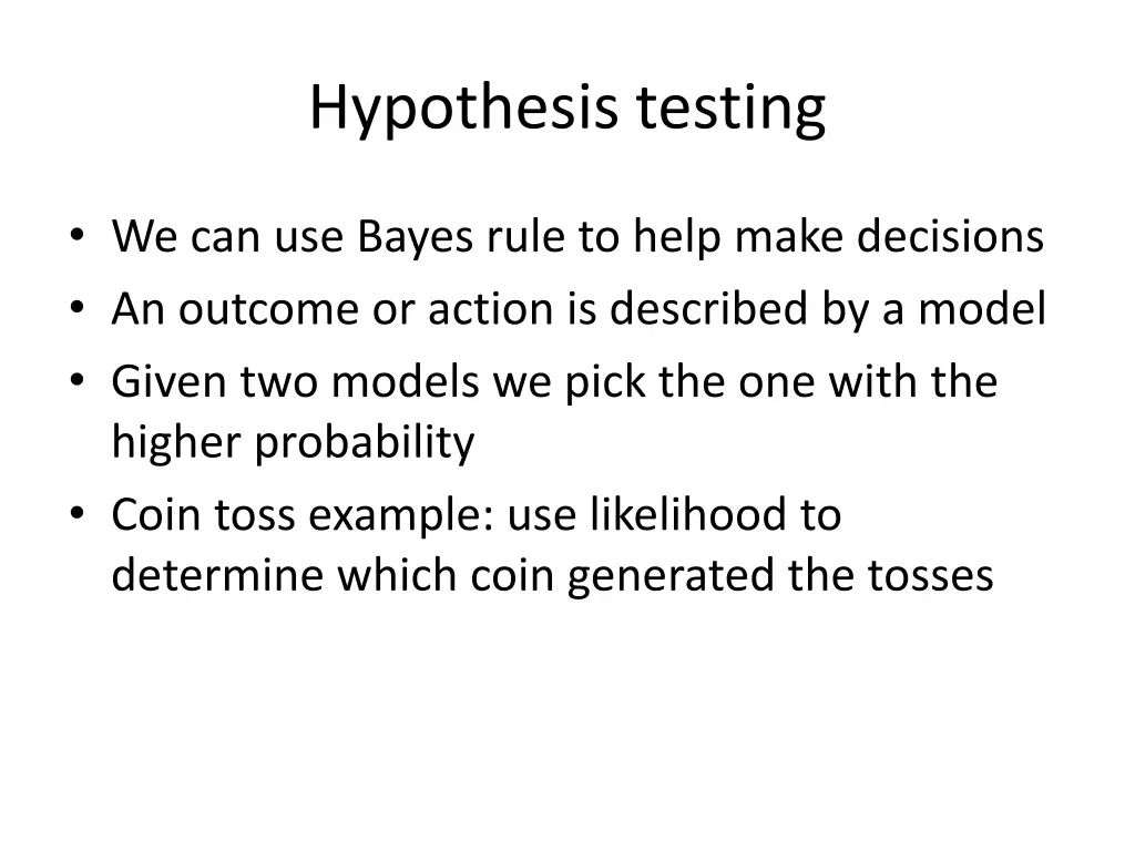 hypothesis testing