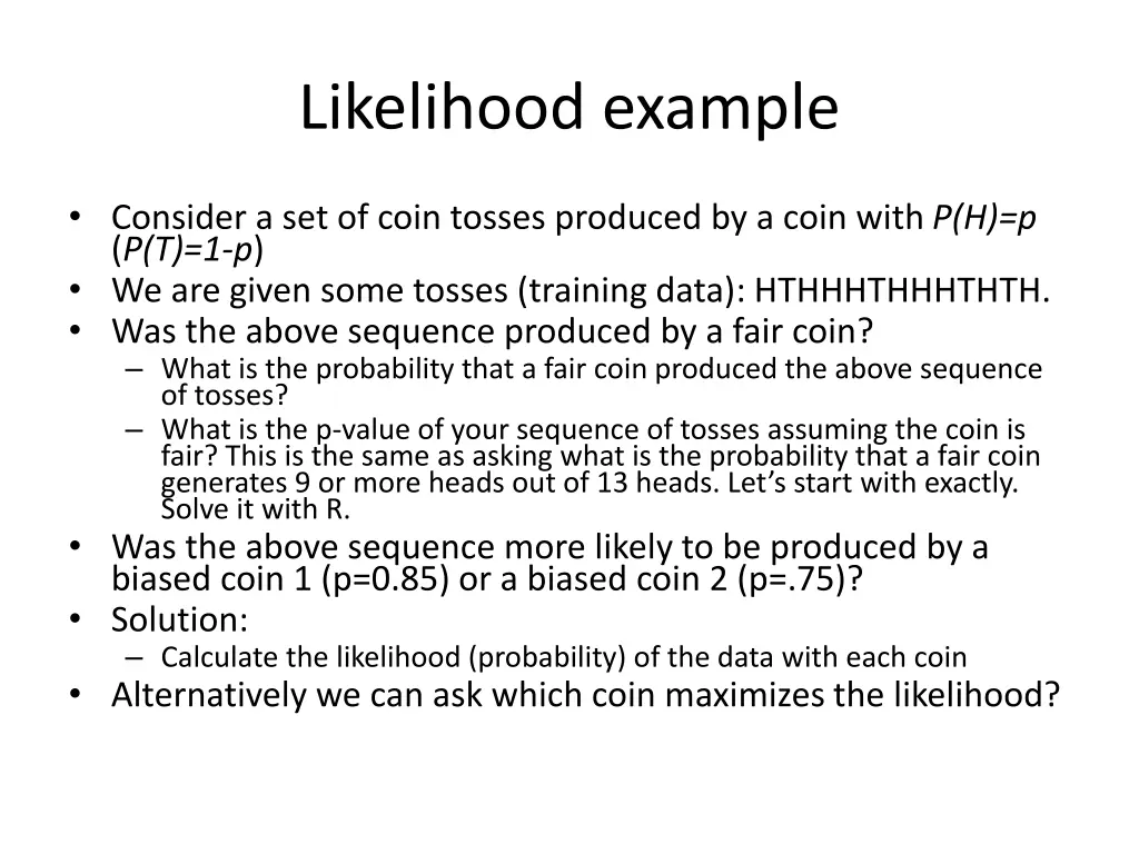 likelihood example