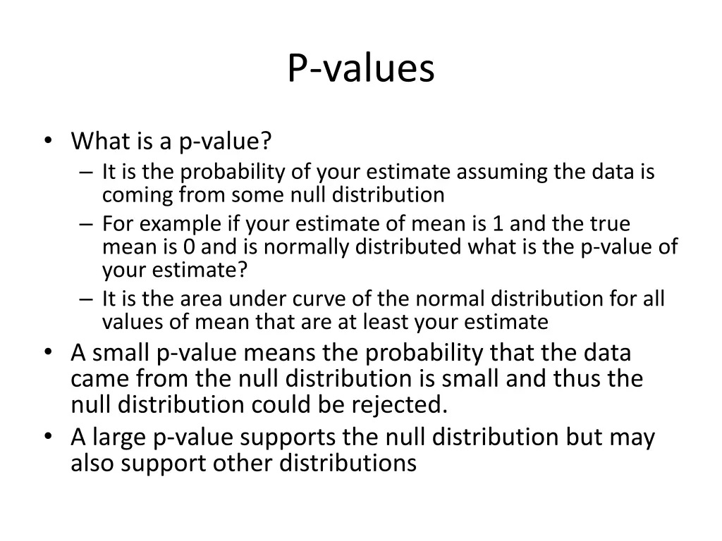 p values