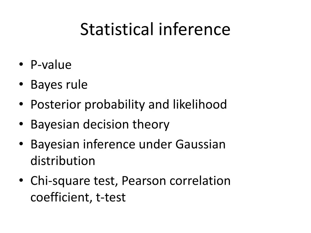 statistical inference