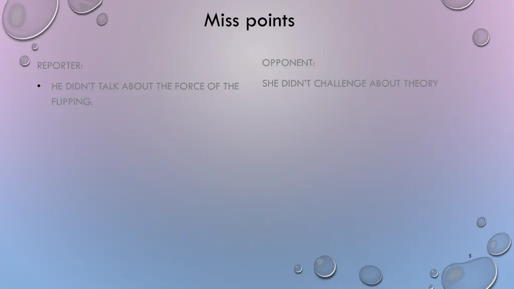 miss points