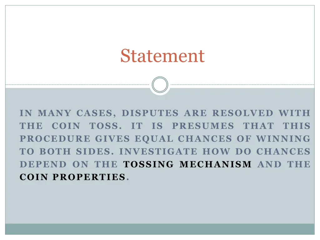 statement
