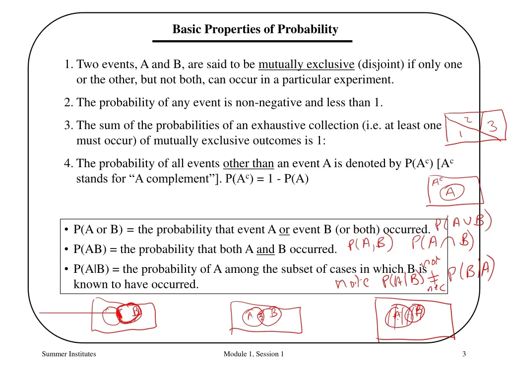 basic properties of probability