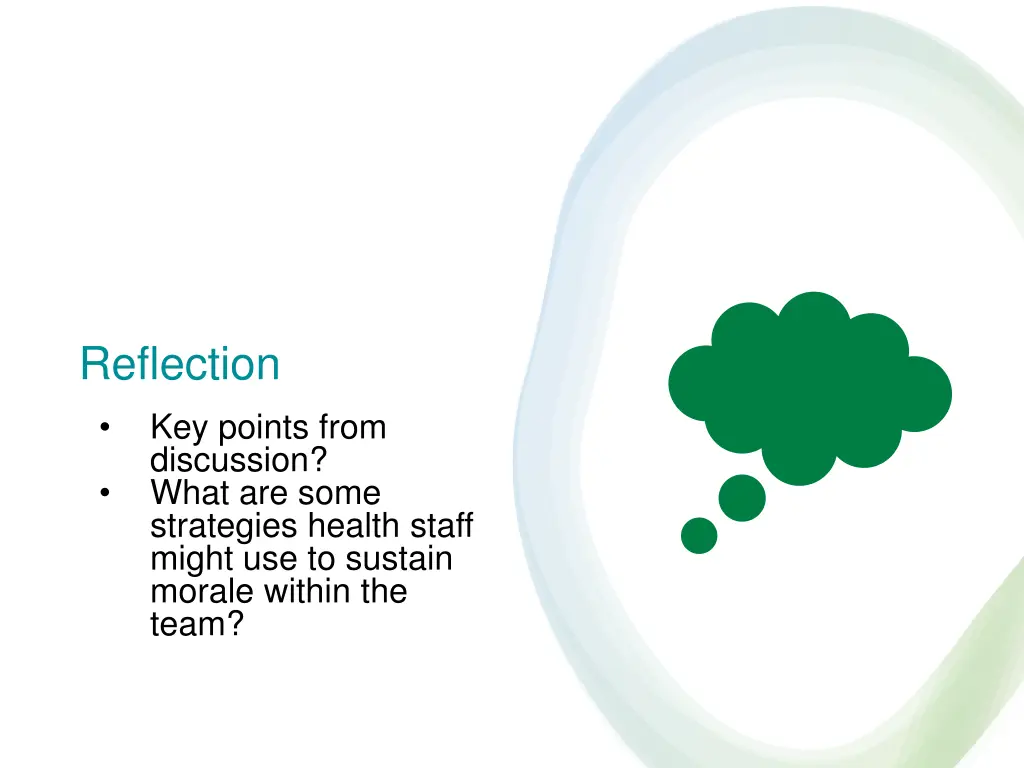 reflection key points from discussion what