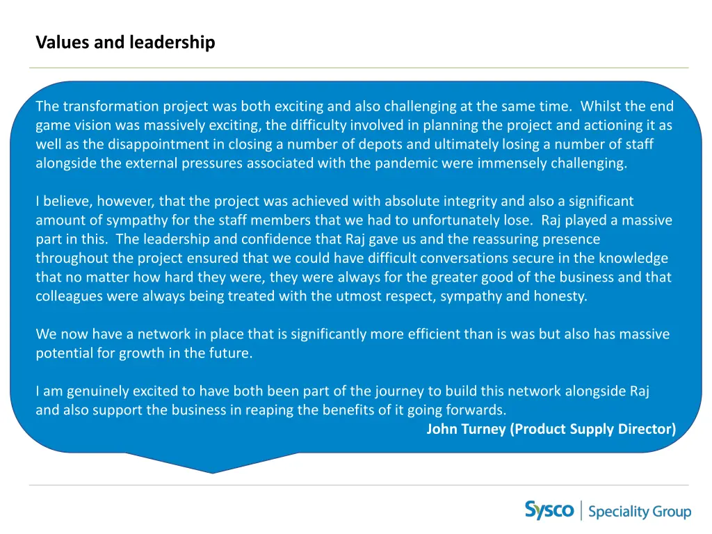 values and leadership
