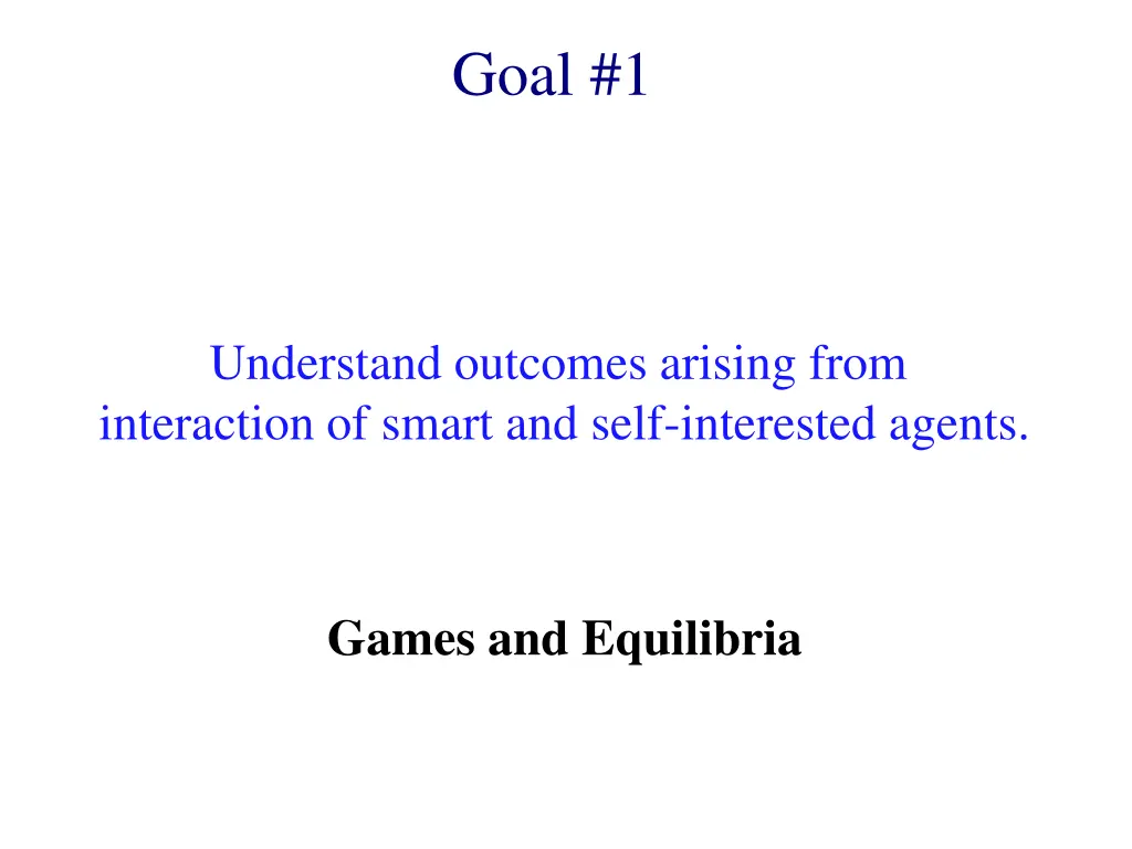 goal 1