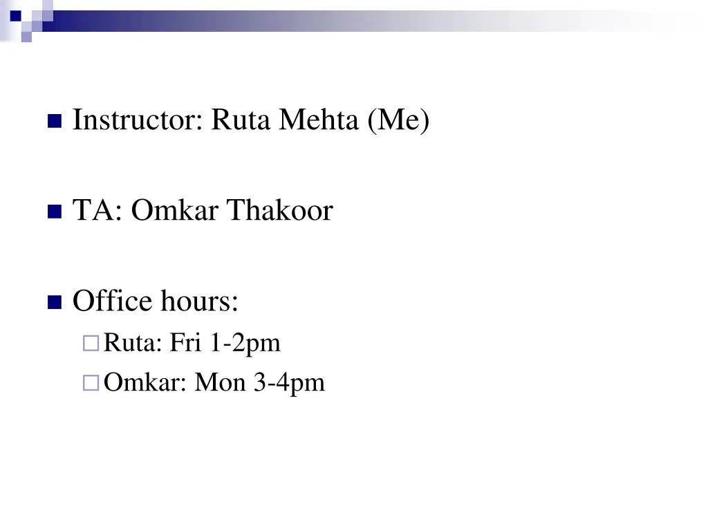 instructor ruta mehta me