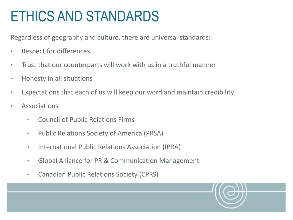 ethics and standards