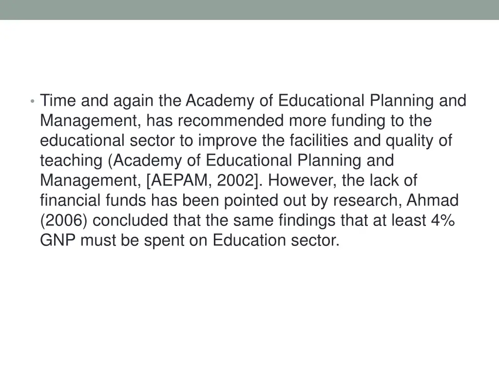 time and again the academy of educational