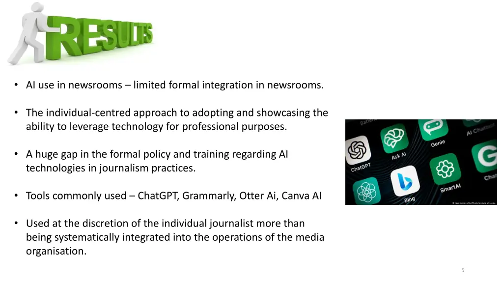 ai use in newsrooms limited formal integration