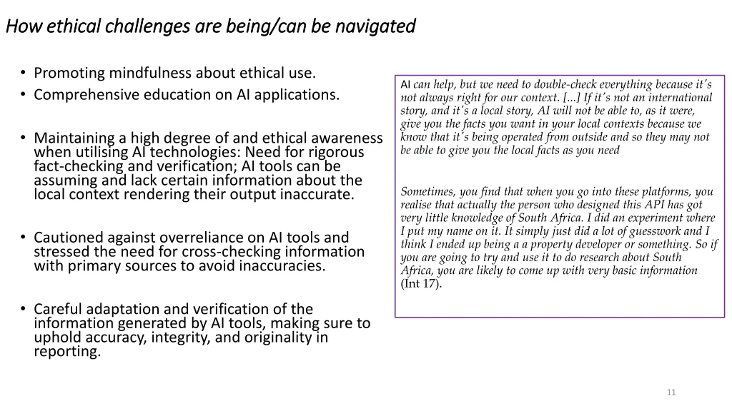 how ethical challenges are being can be navigated