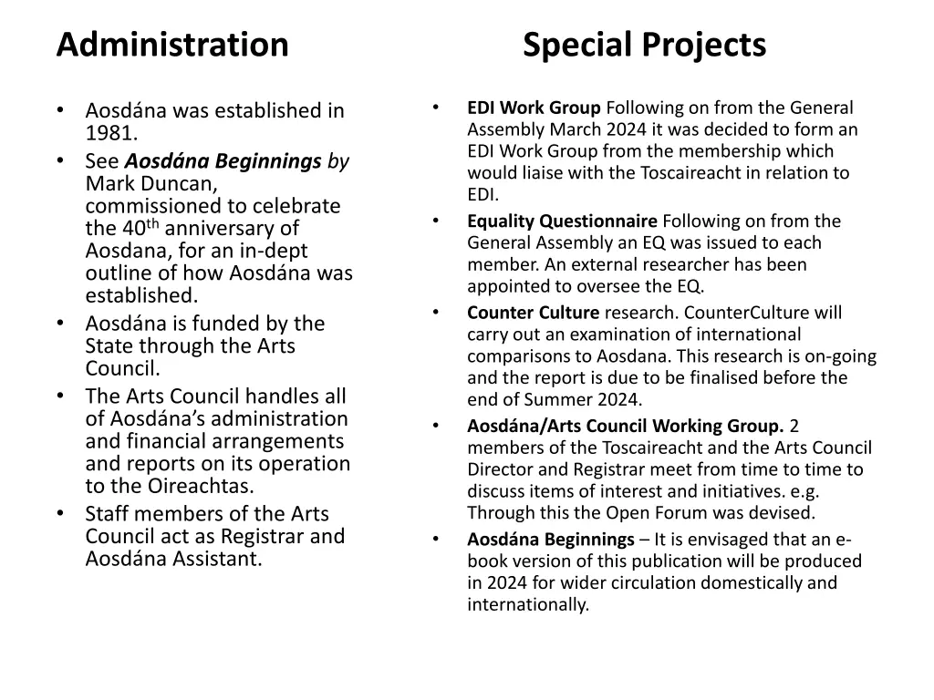 administration