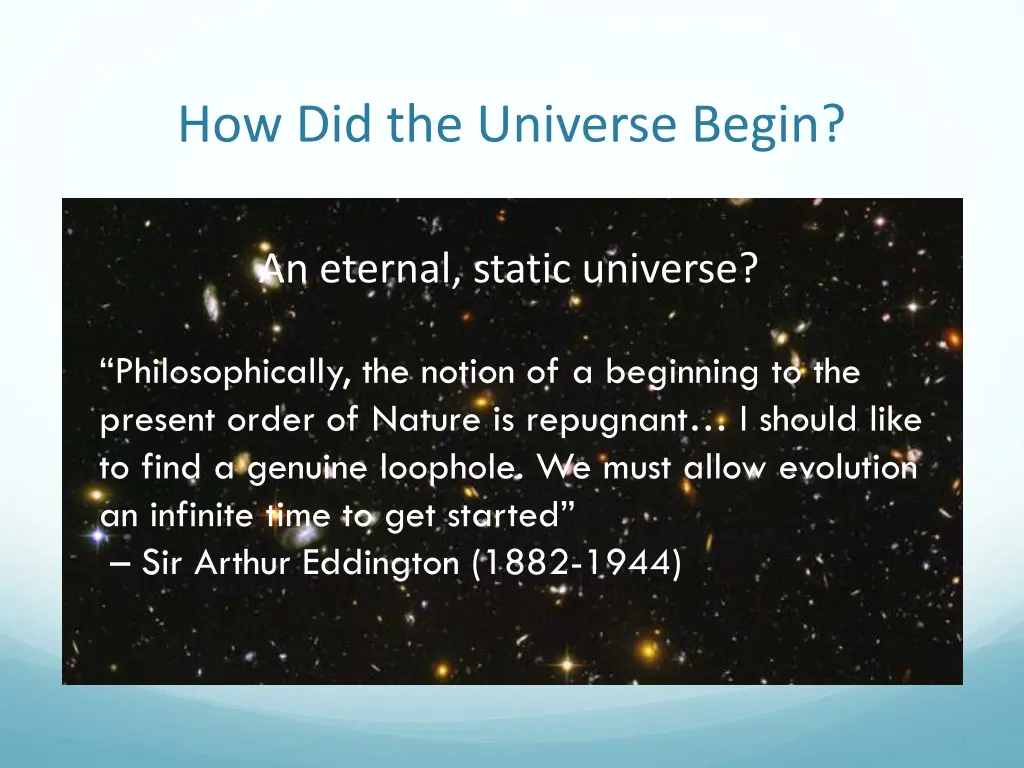 how did the universe begin