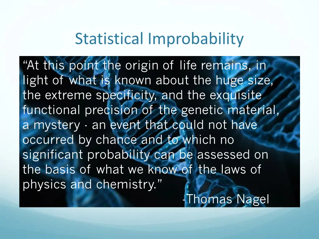 statistical improbability 1